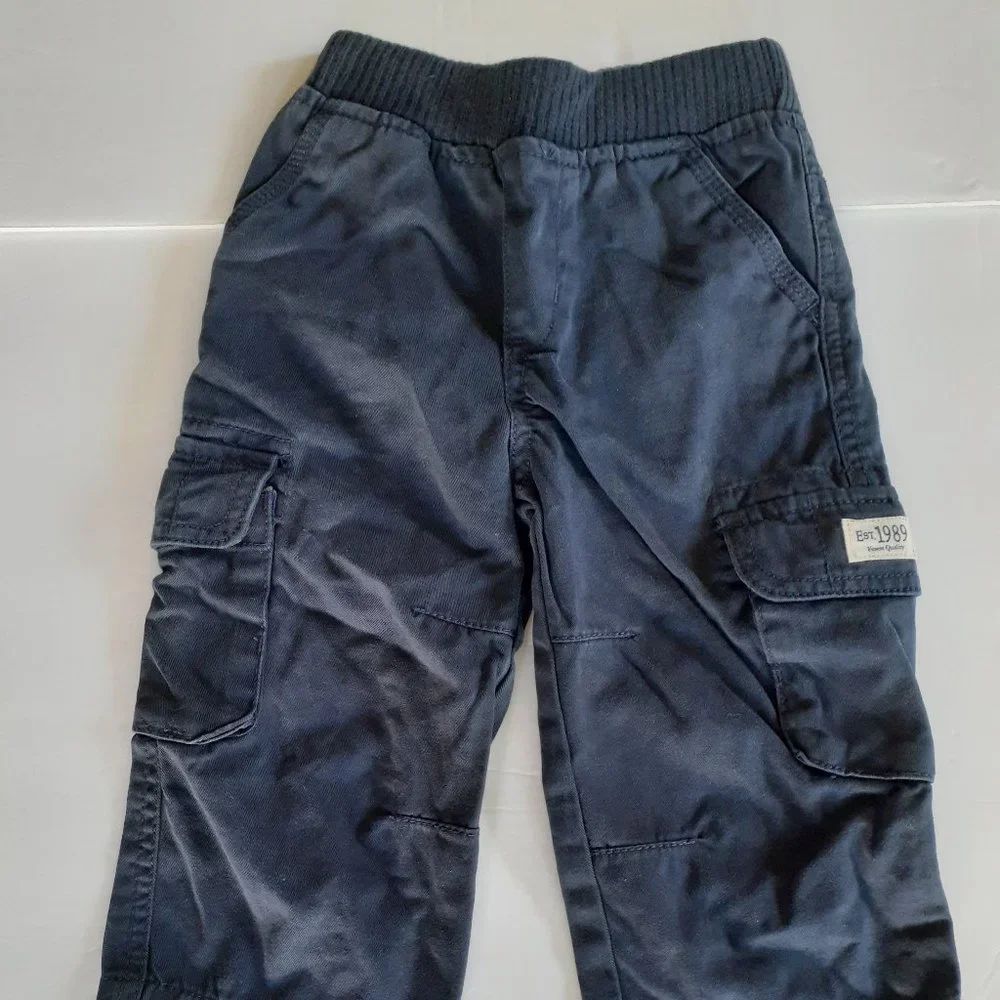 Children's Place Boys Pants Cargo Navy Elastic Waist Pull On 18 Months New